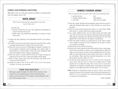 Inside the book - deer jerky and venison jerky